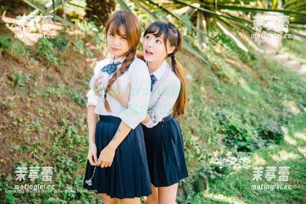 BoLoli菠萝社 - 猫九酱Sakura制服图包，让你觉得自己也想试试这身行头？